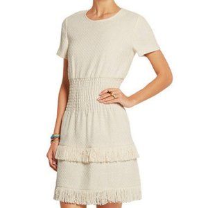 Maje Rabata white dress with fringe